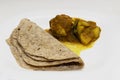Chapati With Egg Curry Royalty Free Stock Photo