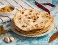 Indian lunch Puri or Poori