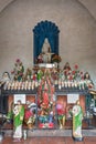 Chapel altar of San Xavier Del Bac Mission, Tucson Arizona. Royalty Free Stock Photo