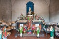 Chapel altar of San Xavier Del Bac Mission, Tucson Arizona. Royalty Free Stock Photo