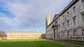 The Chapel and Back Lawn of Clare & King`s College, part of the University of Cambridge. Cambridge city, England Royalty Free Stock Photo