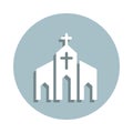 Chapel badge icon. Simple glyph, flat vector of world religiosity icons for ui and ux, website or mobile application