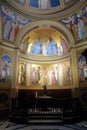 The chapel of Baptism in the Notre Dame de Lorette in Paris Royalty Free Stock Photo