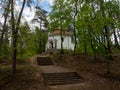 Chapel being part of the Way of the Cross, surrounded by the forest.