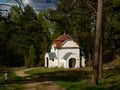 Chapel being part of the Way of the Cross, surrounded by the forest.
