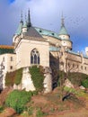 Chapel of Bojnice castle in autumn Royalty Free Stock Photo