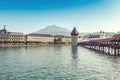 Chapel Bridge or Kapellbrucke Switzerland Royalty Free Stock Photo