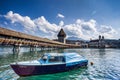 Chapel Bridge over the river Reuss in Lucerne