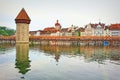 Chapel Bridge Water Tower Luzern Switzerland Royalty Free Stock Photo