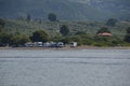 Campers on Cape Kavos near the chapel