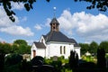 Chapel Cemetery Holm in the centre of the historic fishing village Holm in Schleswig, Germany