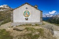 Chapel church above Idyllic Dolomites Alpine landscape, Gran Paradiso, Italy