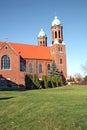 Chapel on a college campus vertical Royalty Free Stock Photo