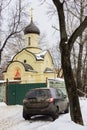 The chapel of Dmitry Donskoy outside the Eastern wall of the Andronikov monastery. Moscow.