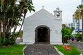 The Chapel Ermita San Telmo stands on a rocky ridge at the eastern end of San Telmo Bay on the island of Tenerife.