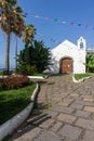 The Chapel Ermita San Telmo stands on a rocky ridge at the eastern end of San Telmo Bay on the island of Tenerife.