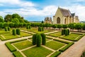 Chapel and gardens inside the Castle of Angers, Loire Valley, France
