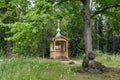 The chapel of the Gethsemane skit comfortably settled in the forest