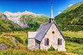 Chapel at Gletsch in the canton of Valais, Switzerland Royalty Free Stock Photo