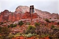 Chapel Holy Cross Red Rock Canyon Rain Sedona Royalty Free Stock Photo