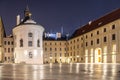 Chapel of the Holy Cross on Second Courtyard of Prague Castle by night, Prague, Czech Republic Royalty Free Stock Photo