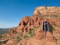 Chapel of the Holy Cross, Sedona, Arizona. from the air