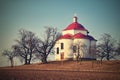 Chapel of the Holy Trinity - Beautiful small chapel on the hill at sunset. Rosice - Czech Republic