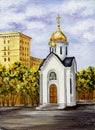 Chapel in honour of sacred Nikolay Royalty Free Stock Photo