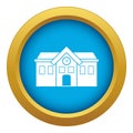 Chapel icon blue vector isolated