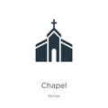 Chapel icon vector. Trendy flat chapel icon from winter collection isolated on white background. Vector illustration can be used