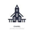 chapel icon on white background. Simple element illustration from Buildings concept