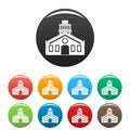 Chapel icons set color