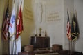 Epinal, 7th August: American Military Cemetery Chapel interior from Epinal City in Vosges Department of France