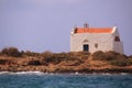 Chapel on island Afentis Christos, Malia Royalty Free Stock Photo