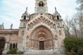 The Chapel of Jak in Vajdahunyad Castle in the City Park in Budapest, Hungary.