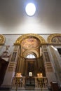 Chapel lit by a roof window