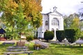 Chapel of the Virgin Mary in Studzieniczna in autumn time, Augustow, Poland.