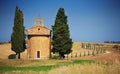 Chapel of Madonna di Vitaleta Royalty Free Stock Photo