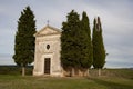 The chapel of the Madonna di Vitaleta Royalty Free Stock Photo