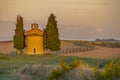 Chapel of the Madonna di Vitaleta, San Quirico d Orcia, Tuscany Royalty Free Stock Photo