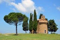 Chapel of Madonna of Vitaleta Royalty Free Stock Photo