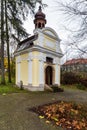 Chapel near Kostel Nejsvetejsi Trojice in Novy Jicin city in Czech republic