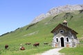 Chapel of the pass of Aravis Royalty Free Stock Photo