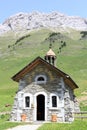 Chapel of the pass of Aravis Royalty Free Stock Photo
