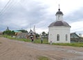 Chapel of Philip, Metropolitan of Moscow on the side of a dirt road. Village Solovetsky, Arkhangelsk region