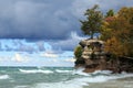 Chapel Rock and Lake Superior - Upper Peninsula of Michigan Royalty Free Stock Photo