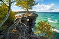 Chapel Rock and Lake Superior - Upper Peninsula of Michigan, USA Royalty Free Stock Photo