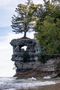 Chapel Rock, Pictured Rocks National Lakeshore Michigan September 2021 Royalty Free Stock Photo