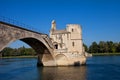 Chapel of Saint-Nicolas on Saint-Benezet bridge. Avignon, France Royalty Free Stock Photo