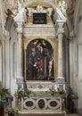 Chapel of Saint Rocco in the Basilica of San Francesco in Ravena, Italy. Royalty Free Stock Photo